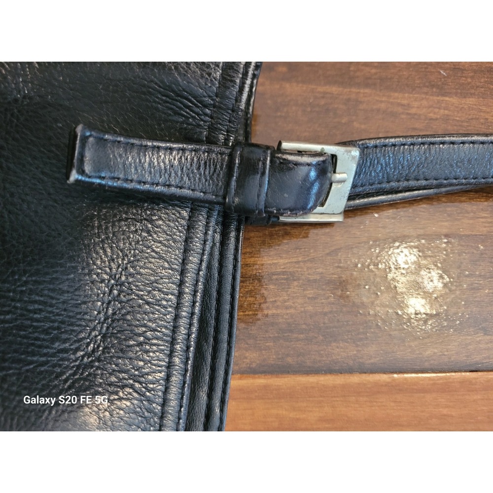 Vintage Y2K 90's American Angel Leather Slouch Hobo Logo Shoulder Bag Purse - Picture 9 of 16